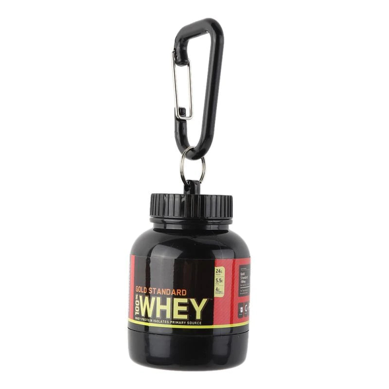 Portable Protein Powder Bottle With Whey Keychain Health Funnel Medicine  Box Small Water Cup Outdoor camping Container